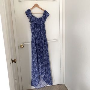 Blue bandana print maxi/midi dress. Size M